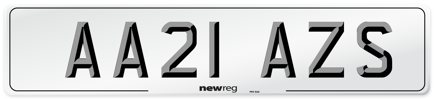 AA21 AZS Number Plate from New Reg